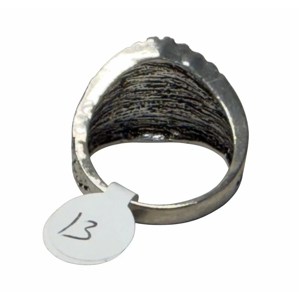 Harley Davidson Motor Cycles Ring Men's Silver Tone Zinc Alloy Ring Size 13